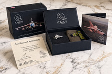 Listing image for RAF Pilot Gift – Tornado GR4 ZG750 Pinky Cufflinks Boxed Aviation Memorabilia UK