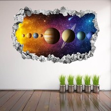 Listing image for Planets Space Solar System Wall Sticker Mural Decal Print Art Astronomy Stars